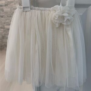 Girls Ivory Tulle Skirt
